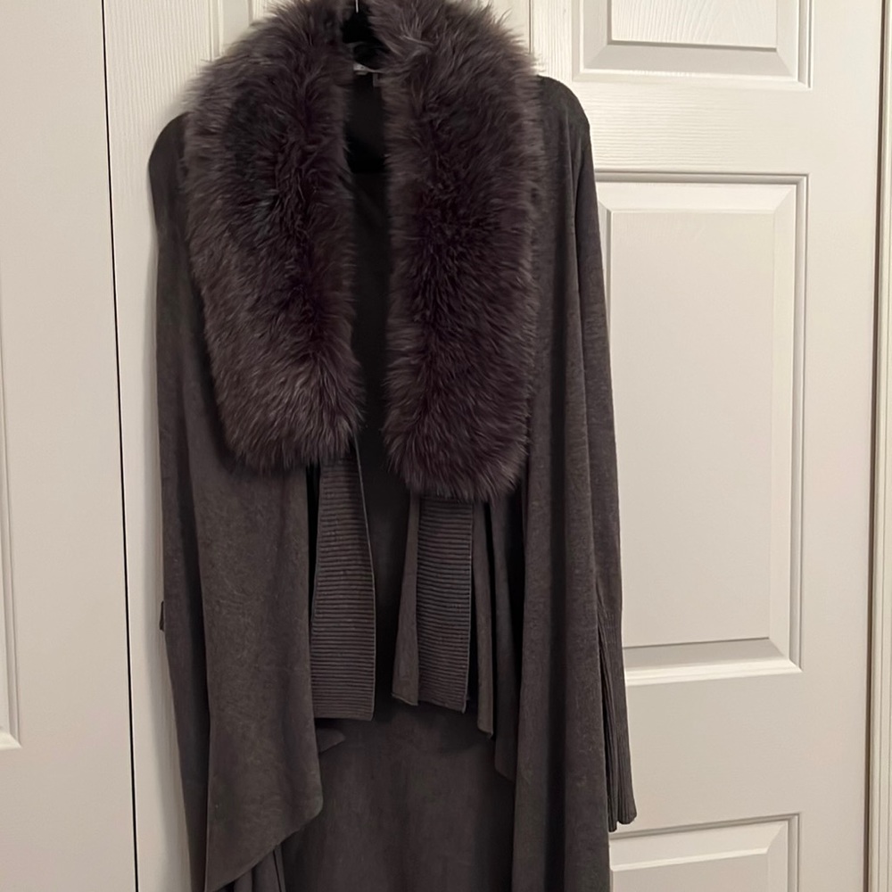 Cardigan w/detachable fur!